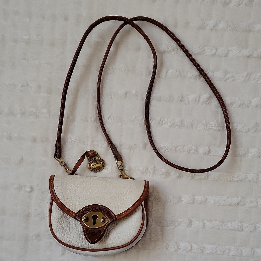 Dooney & Bourke Off-White and Brown Crossbody Bag